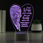 Personalised Angel Wings Memorial LED Light