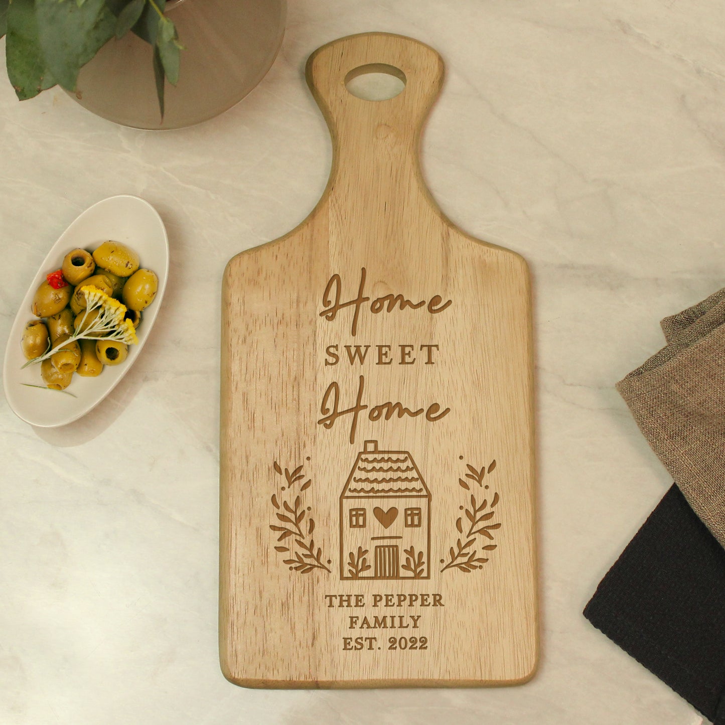 Personalised HOME Wooden Paddle Board