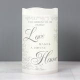 Personalised Love Makes a Home LED Candle