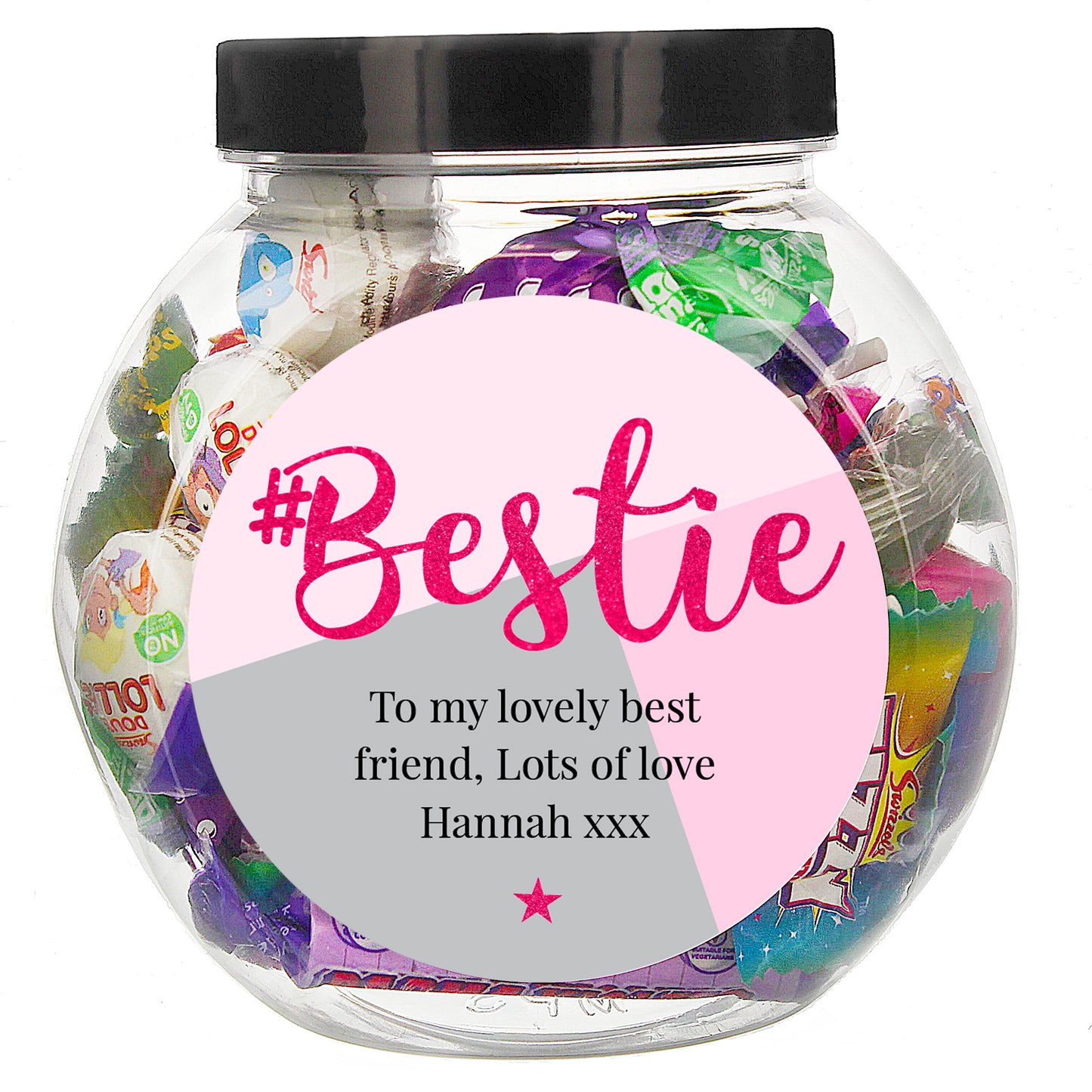 Personalised #Bestie Sweet Jar
