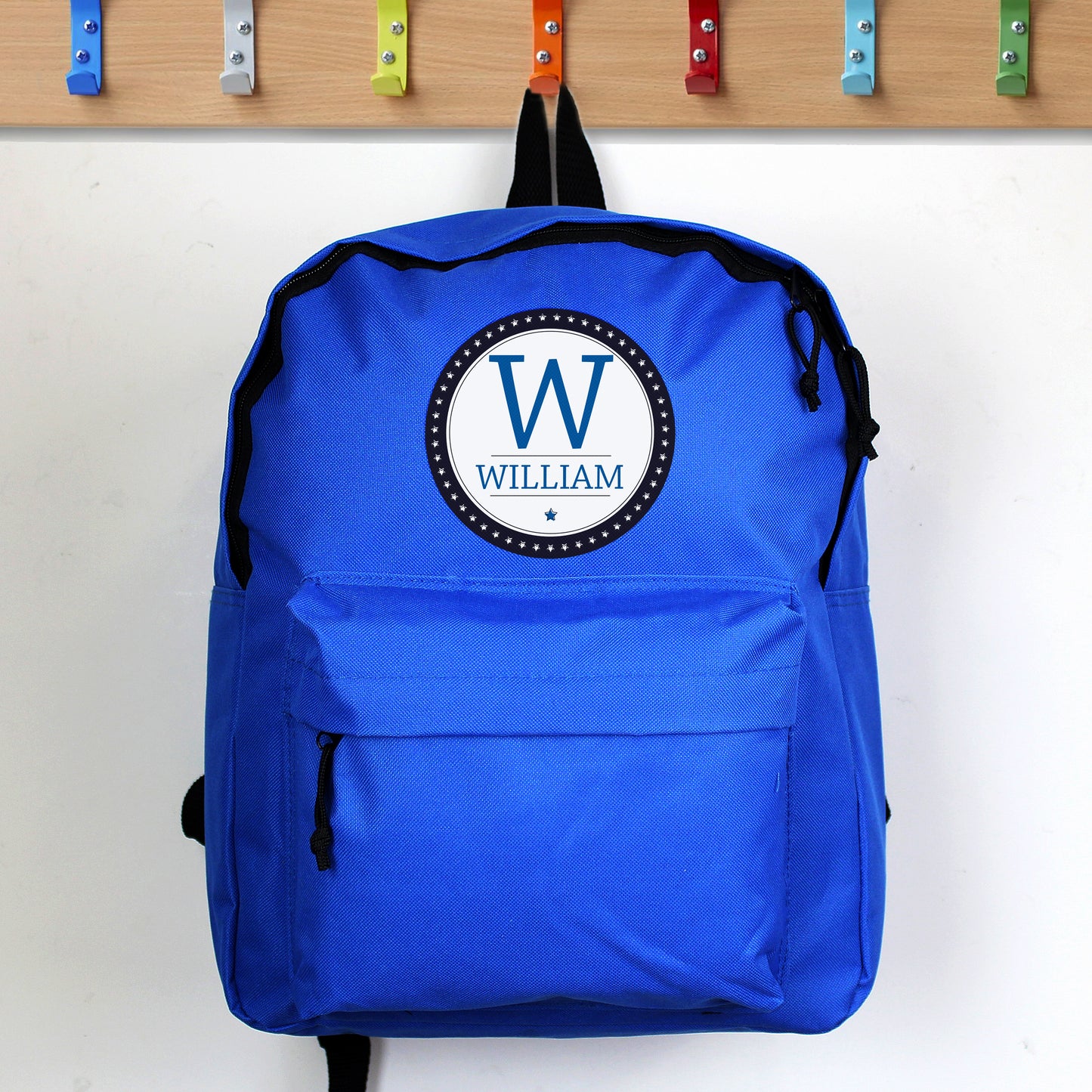 Personalised Star Name Blue Backpack