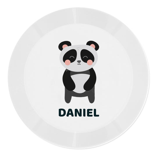 Personalised Panda Plastic Plate