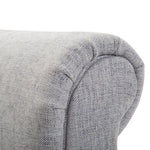 Ottoman Bench Linen Upholstered Bed-End Bench Stool Grey