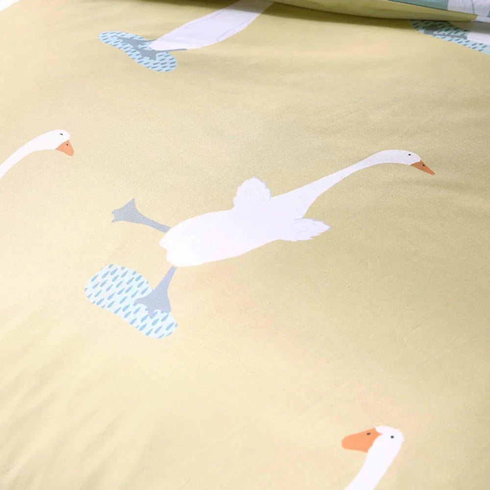 Puddles the Duck Reversible Yellow Duvet Cover Set