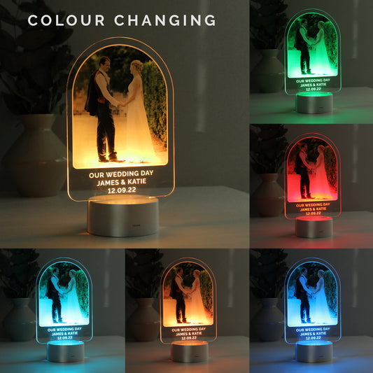 Personalised Free Text Photo Upload LED Colour Changing Light