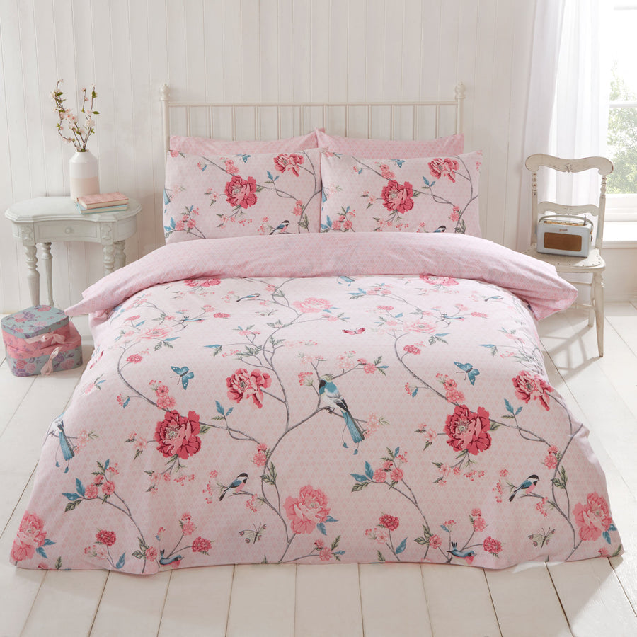 Tranquility Duvet Set Double Duck Egg Or Pink