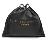 Personalised Elie Beaumont Black Bag With Blue Diamond Strap