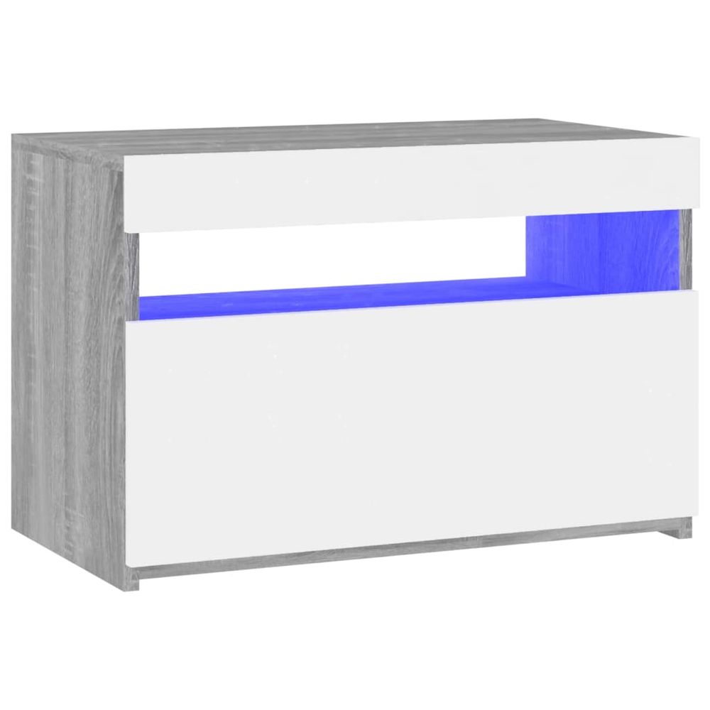 TV Cabinet with LED Lights Grey - 60x35x40 cm